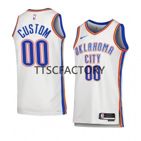 Camiseta Hombre NBA Oklahoma City Thunder Personalizadas Nike 2022-23 Association Edition Blanco Swingman